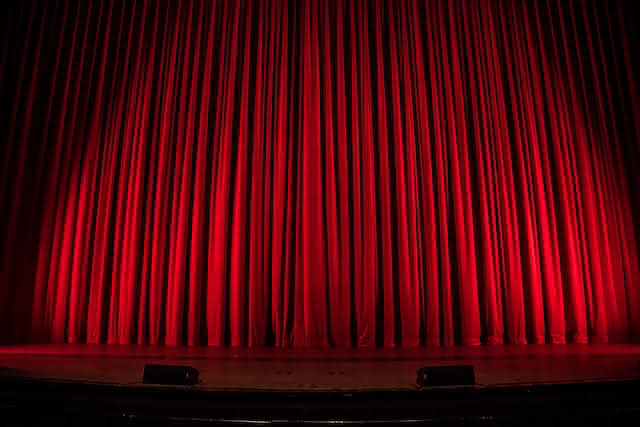 A red curtain